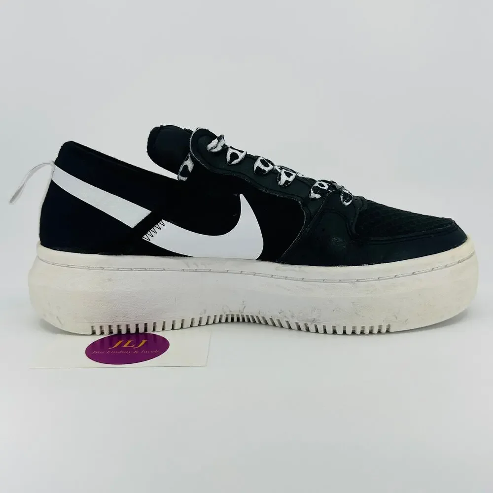 Nike Women's Court Vision Alta Platform Sneakers Black White CW6536-001 Size 8.5